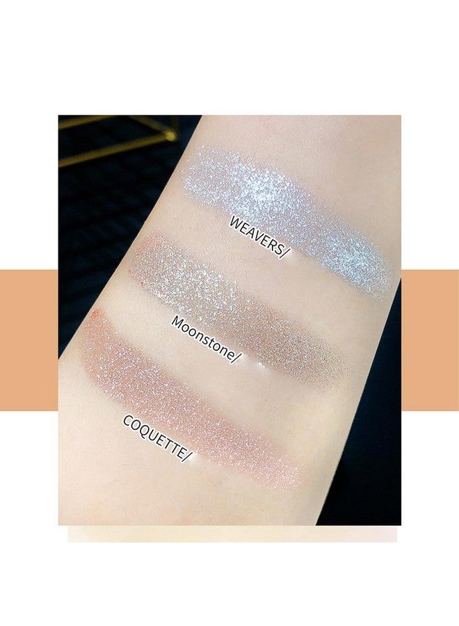 Shimmer Glitter Eyeshadow Palette Korean Eye Glitter Sparkle Eye Shadow Longlasting Shimmery Eye Makeup And Highlight Ultrablendable & Waterproof Glitter Eye Makeup (Moonstone)