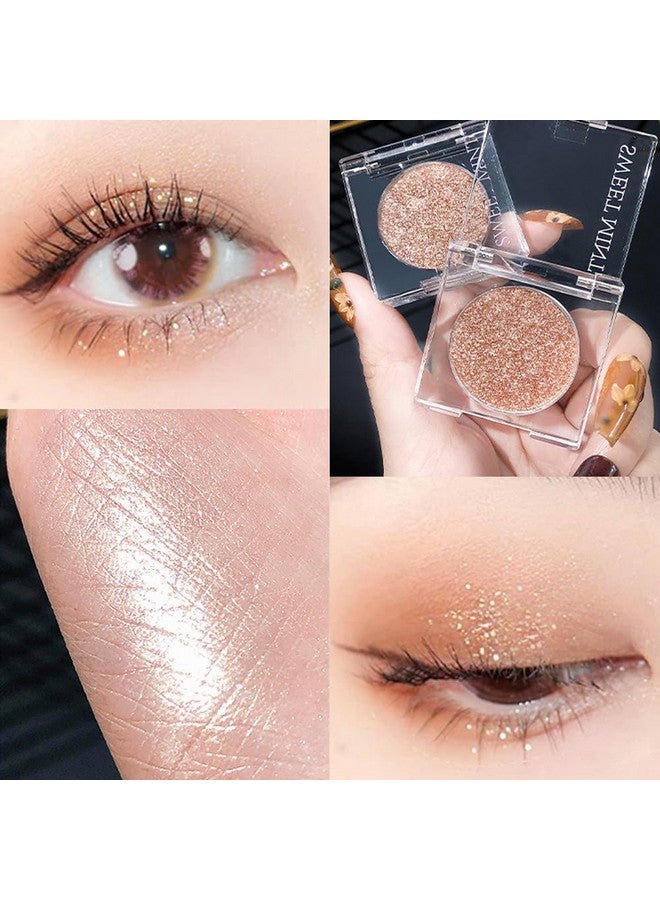 Shimmer Glitter Eyeshadow Palette Korean Eye Glitter Sparkle Eye Shadow Longlasting Shimmery Eye Makeup And Highlight Ultrablendable & Waterproof Glitter Eye Makeup (Moonstone)