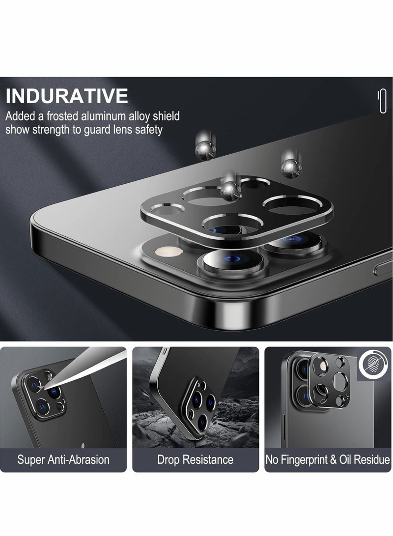 كابتن تيك Camera Lens Protector for iPhone 13 Pro, 2 Pack Ultra-Thin/Anti-Fingerprint/Anti-Scratch Aluminum Alloy Camera Lens Protector Film for iPhone 6.1 inch (Black) - Image 3