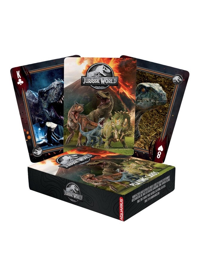 Aquarius AQUARIUS Jurassic World Playing Cards - Jurassic World Themed Deck of Cards for Your Favorite Card Games - Officially Licensed Jurassic World Merchandise & Collectibles - Image 1