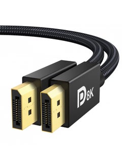 VESA Certified DisplayPort Cable 1.4, iVANKY 8K DP Cable 6.6ft (8K@60Hz, 4K@144Hz, 2K@240Hz)HBR3 Support 32.4Gbps, HDR, HDCP 2.2, FreeSync G-Sync, Braided Display Port for Gaming Monitor, Graphics, PC