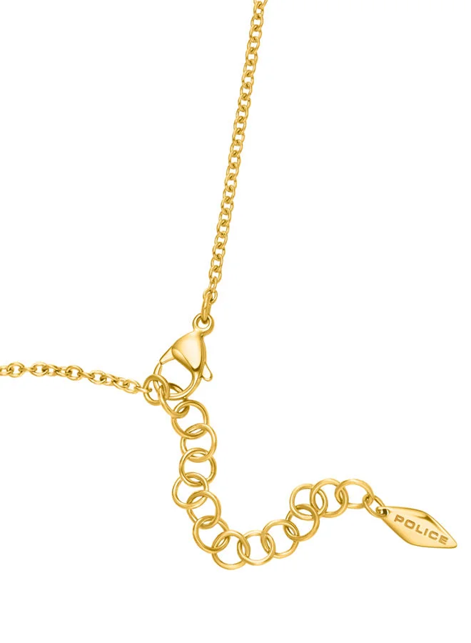 POLICE Necklace For Women Gold Plating With MalachitePEJLN0001501