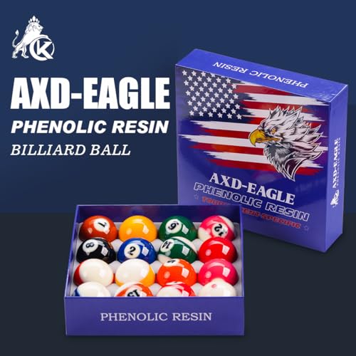 KONLLEN AXD-1TH Billiard Balls Pool Table Accessories 2-1/4" Regulation Size 16 Pool Balls Billiard Set - Image 2