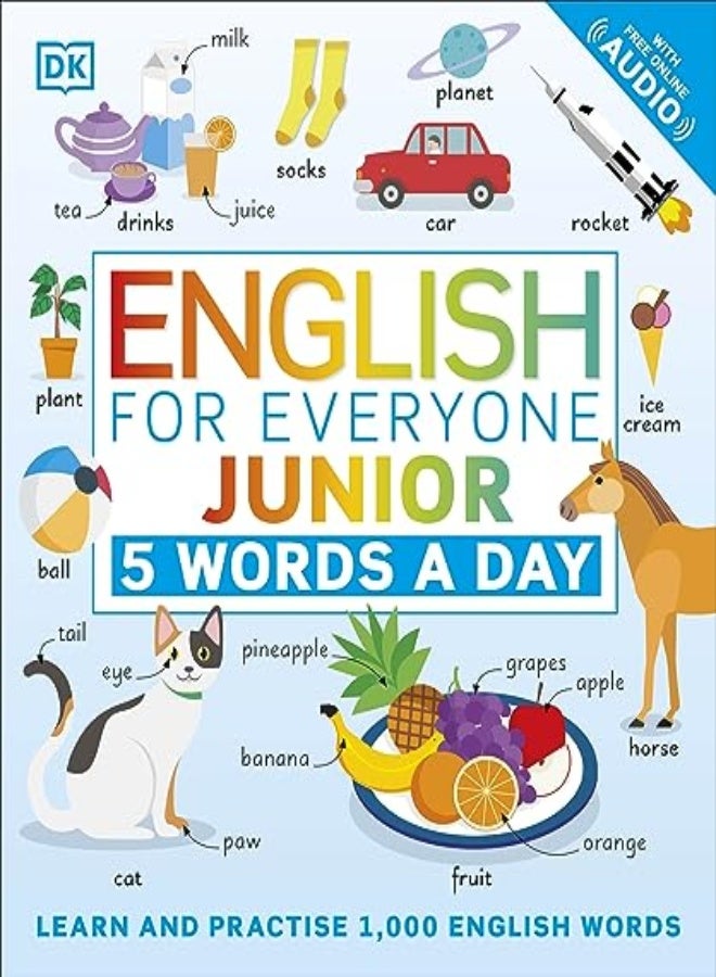 الإنجليزية للجميع جونيور 5 كلمات في اليوم تعلم وممارسة 1,000 كلمة إنجليزية