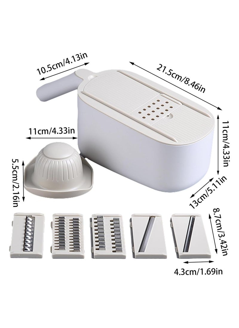 Multifunctional Onion Slicer with Handle, Non-Slip Vegetable Cutter for Kitchen | Spiral Vegetable Slicer for Slicing, Dicing and Chop