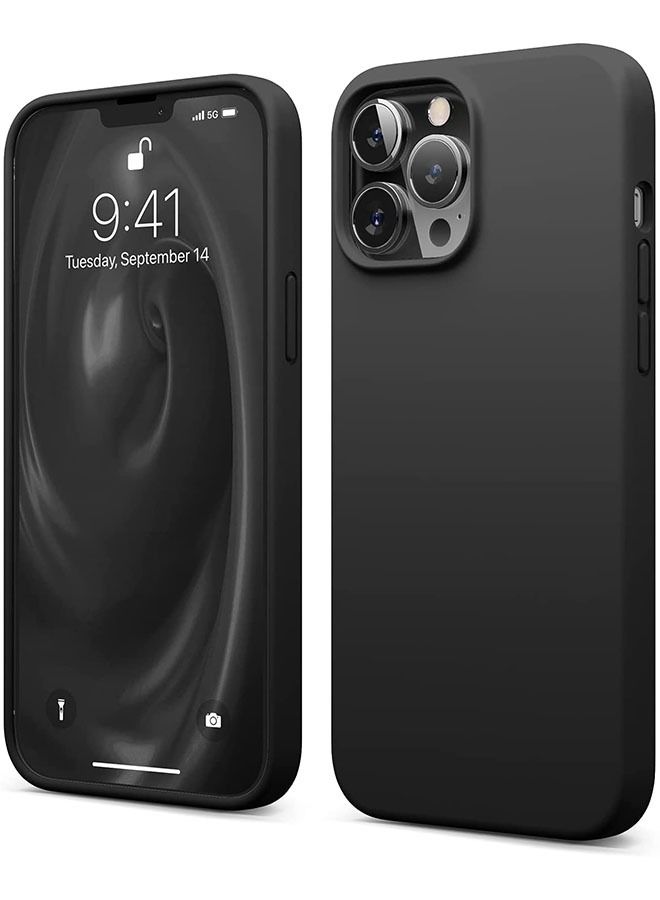 vesus Liquid Silicone Case For Apple iPhone 13 Pro Black - Image 1