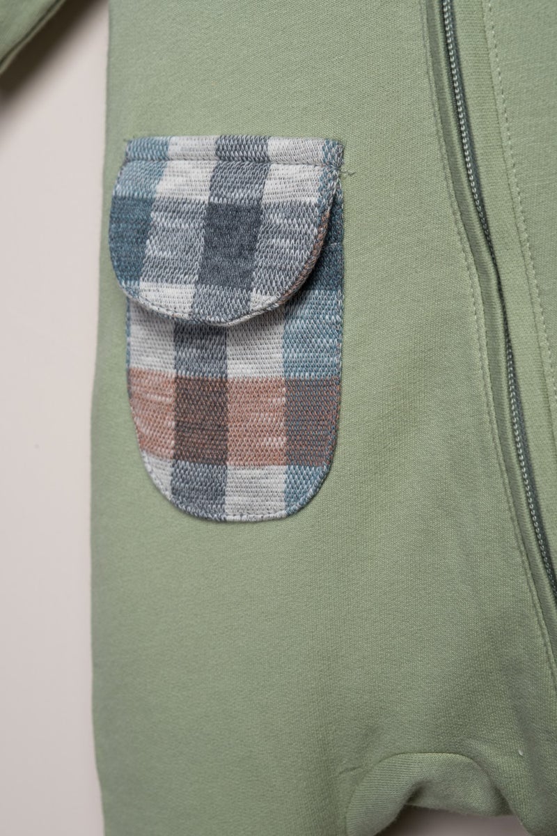 Baby Fou Hooded Zippered Jumpsuit - Image 3