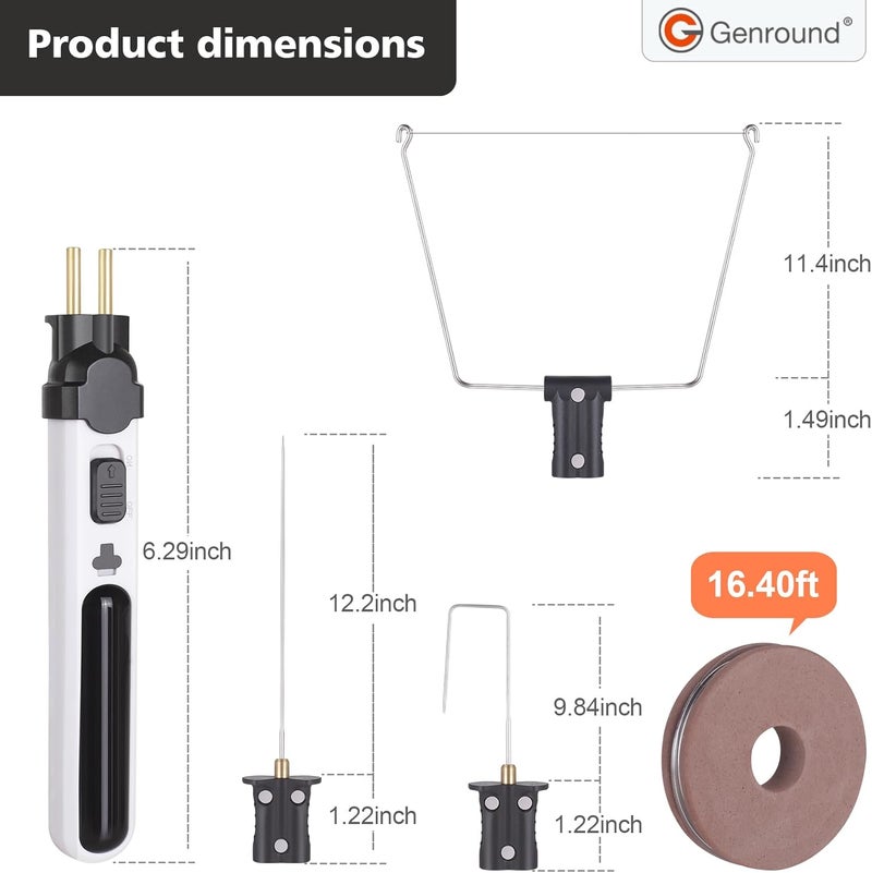 Genround 6 in 1 Cordless Foam Cutter,Electric Cutting Machine Pen Tools Kit,Styrofoam Cutting Pen, Foam Carving Tools for Foam Cutting Holes Digging Details Handling - Image 5