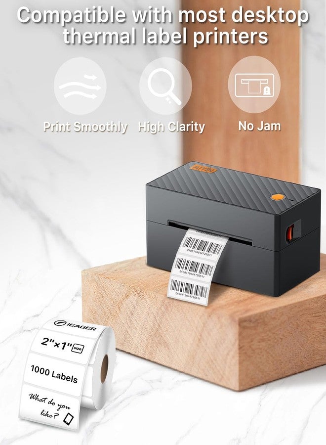 iEager 2x1 Inch Thermal Label Stickers, White Durable Thermal Printer Labels, Self-Adhesive Thermal Label Printer Labels for Barcode, Name, Address, 1000 Labels/Roll - Image 5