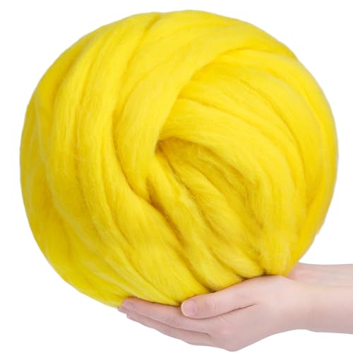 QMNNMA Wool Roving Bulk - 8.82oz Super Wool Chunky Yarn, Wool Roving Top for Needle Felting, Soft Felting Wool Supplies for Hand Spinning, Blending, Weaving and DIY Craft - Image 1