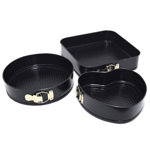 Wishome 4-Piece Baking Tools Set Non-Stick Carbon Steel Round Cake Mould 20cm, Muffin Tray, Rectangular Bread Loaf Mould, Measuring Cups and Cookie Cutter Microwave OTG Oven Safe Bakeware Tools - Image 3