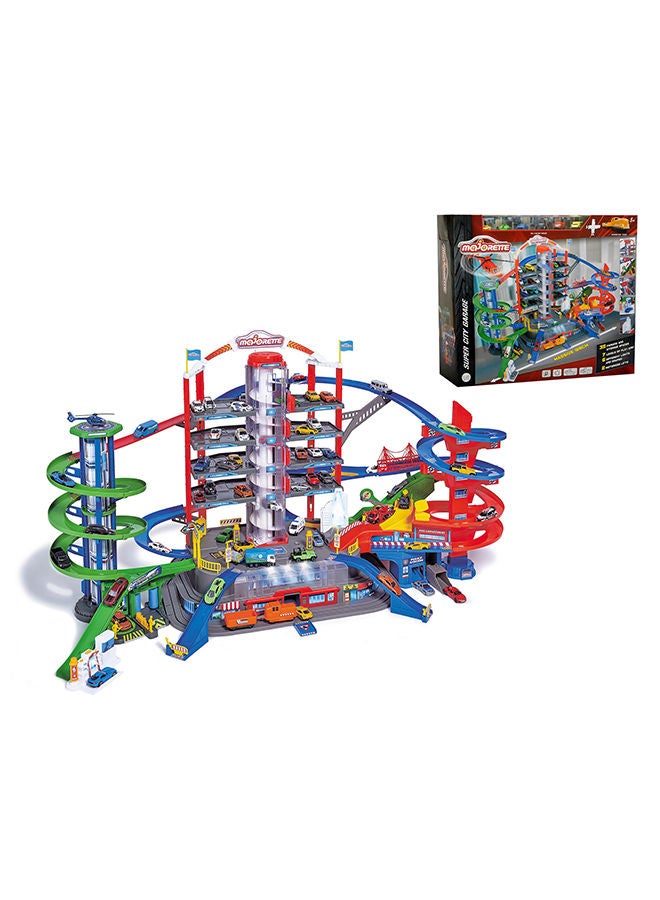 Majorette Mega City Garage W/ 6 Vehicles  - Image 2