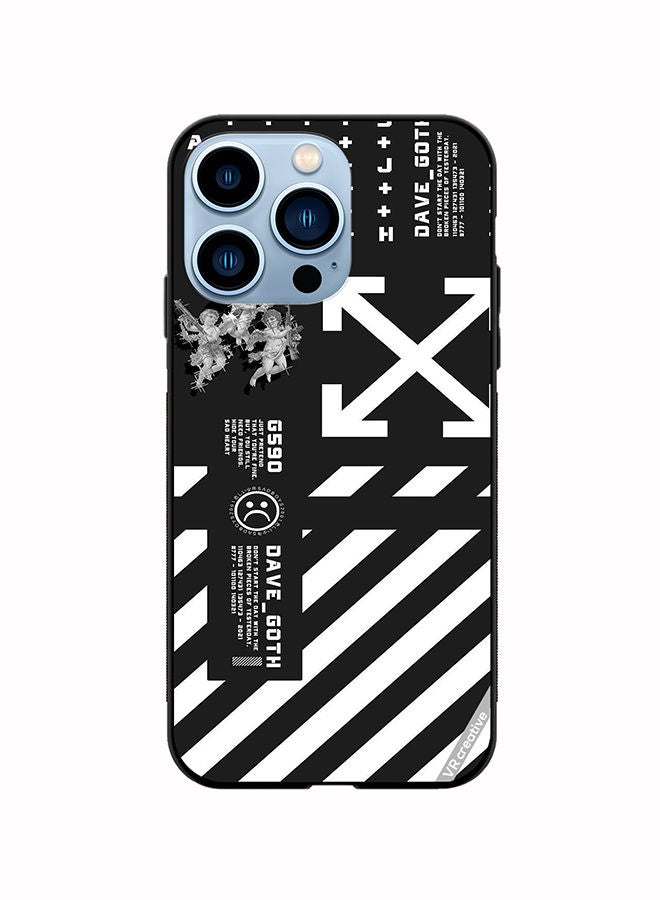 VR CREATIVE Protective Case Cover For Apple iPhone 14 Pro Dave Goth Logo Design Multicolour - Image 1