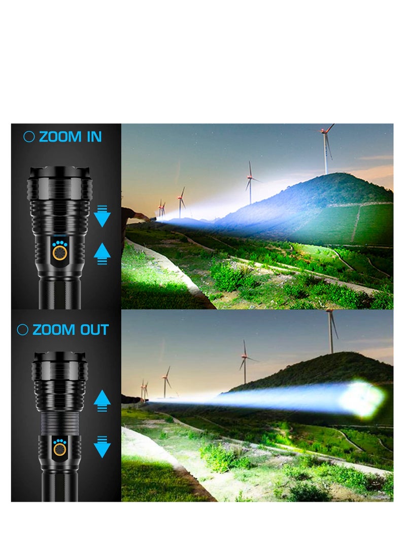 Rechargeable Flashlights 90000 High Lumens High Power Led Flashlight 5 Modes IPX7 Waterproof for Camping, Hiking, Emergencies - Image 3