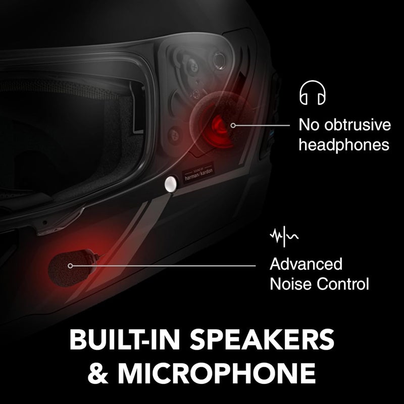 Sena Stryker Full Face Smart Helmet with Bluetooth and Mesh Intercom - Matte Black, X-Large - Image 2