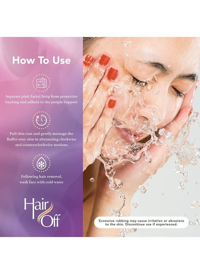 Hair off - Facial Buffer - All-Natural, Pain & Chemical Free Hair Removal - Exfoliates Skin - Slows & Lessens Regrowth - Good for Travel & Touch-Ups (3 Buffers Per Box, Pack of 3) - Image 1
