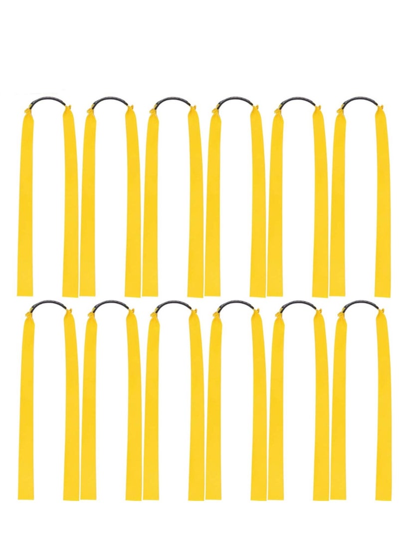 Y&D - Flat Slingshot Rubber Bands, 12 Pcs 0.75mm Thickness Folding Yellow Elastic Band, Replacement High Rubber, Latex Bands for Catapult - Image 1