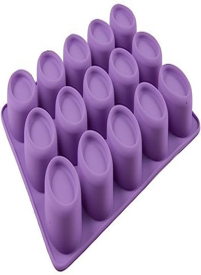 Royals 15-Cavity Oval Shape Soap Muffin Candle Cake Mould, Jelly Cupcake Mould (Random Color) - Image 1