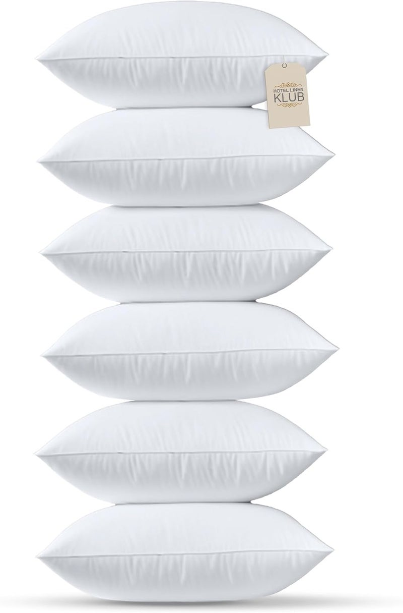 Pack of 6 Cushion Fillers – Outer Cover :Microfiber Supersoft Fabric, 400grams Soft Fiber Filling, Size : 45x45cm - Image 2