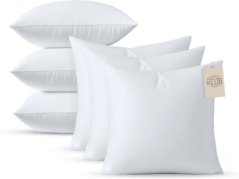 Pack of 6 Cushion Fillers – Outer Cover :Microfiber Supersoft Fabric, 400grams Soft Fiber Filling, Size : 45x45cm - Image 3
