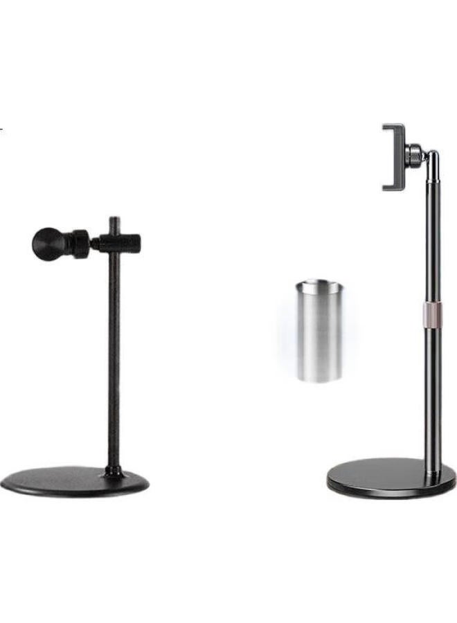 Lingchen Phone Stand Desktop Adjustable Overhead Selfie Stick Lazy Man Drama Short Video Shooting Drawing Stand 360° Rotatable Multi-Functional Metal Phone Stand - Image 3