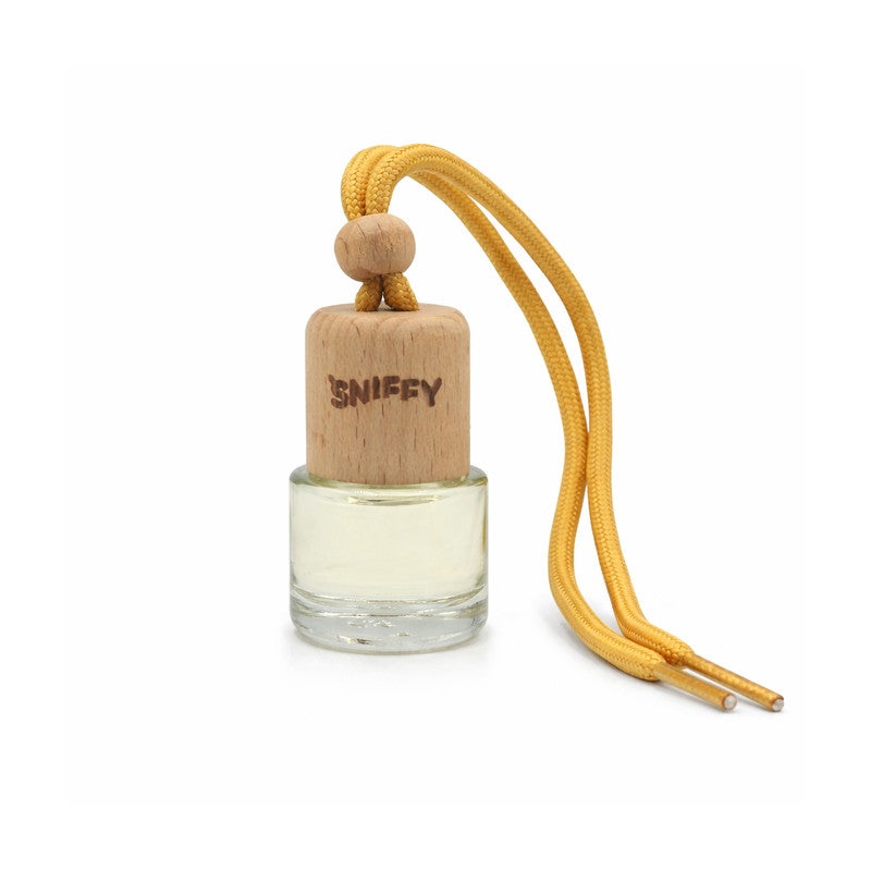 Sniffy Lemon Car Hanging Air Freshener, Fresh Lemon Scent Perfume Diffuser Bottle, Long Lasting Car Air Freshener, Wooden Cap Glass Bottle Deodorizer, Non Toxic Alcohol Free Oil, Spill Proof Rear View Mirror Hanging, Home Office Room Fragrance - Image 3