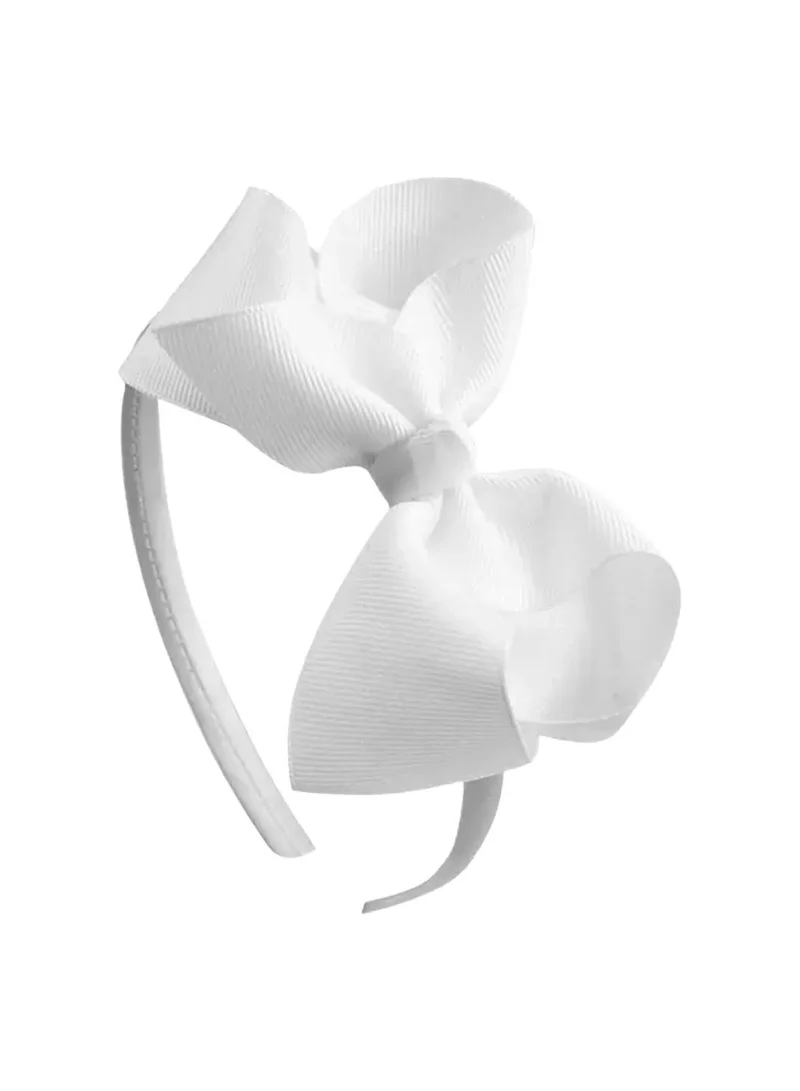 Lion Llama Kids Girls Cute Bowknot Headband, Handmade Cloth Twisted Bow Hairband for Children, Soft Sweet Style Hair Accessory -Pastle Color (4-piece set)