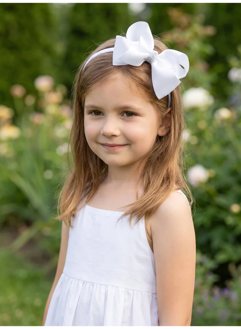 Lion Llama Pastle Kids Girls Cute Bowknot Headband, Handmade Cloth Twisted Bow Hairband for Children, Soft Sweet Style Hair Accessory -Pastle Color (4-piece set) for Women | Best Price UAE