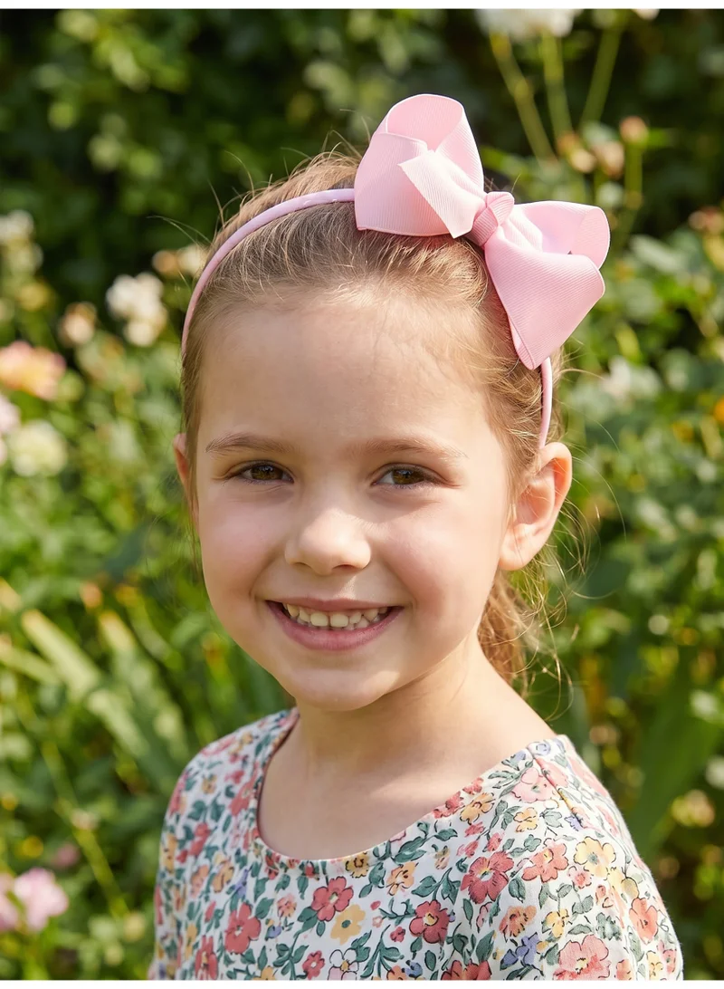 Lion Llama Pastle Kids Girls Cute Bowknot Headband, Handmade Cloth Twisted Bow Hairband for Children, Soft Sweet Style Hair Accessory -Pastle Color (4-piece set) for Women | Best Price UAE