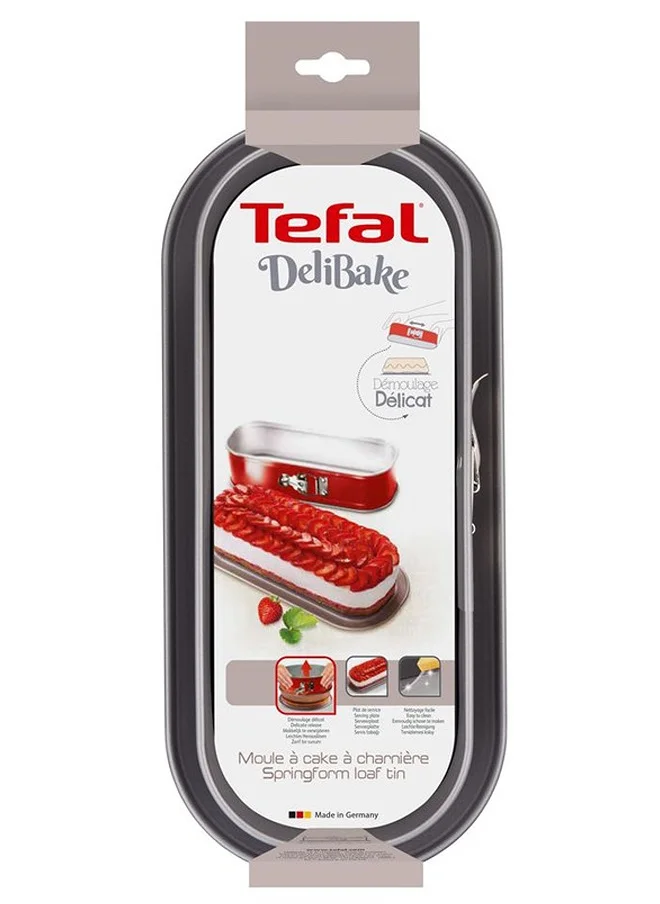 Tefal Tefalj Delibake 1640314 Cake Mould With Hinge 30 X 11 Cm Red/Grey