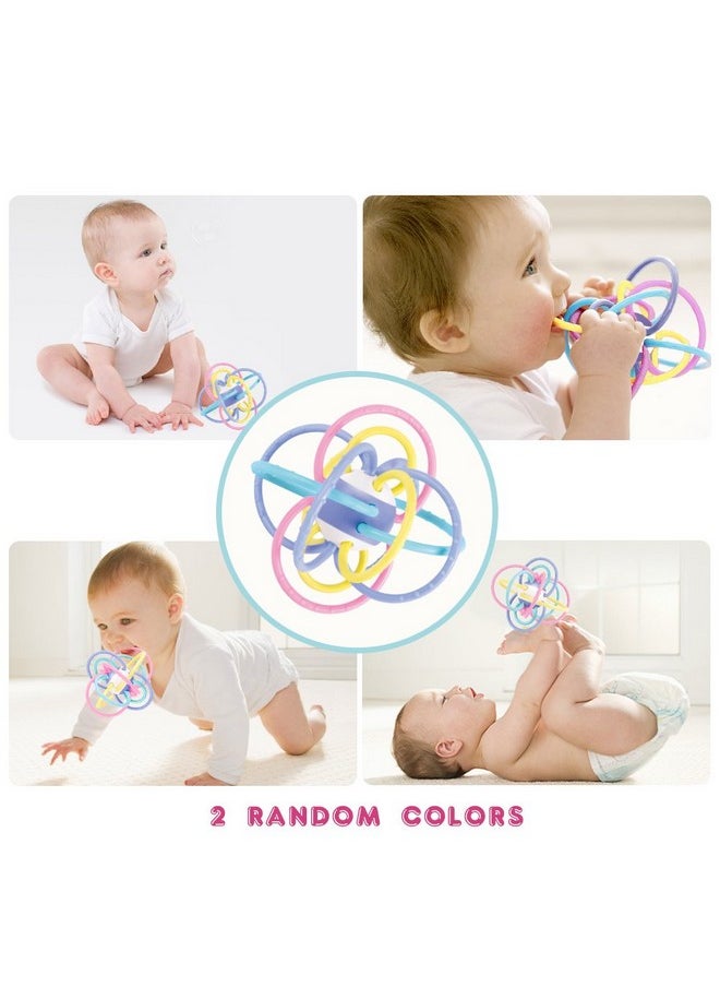 WEofferwhatYOUwant Sensory Teether And Rattle. Grab, Chew, And Shake. Plastic Center For Easy Cleaning And No Exposed Screws. Infant Safe For Plus 0 Months  - Image 2