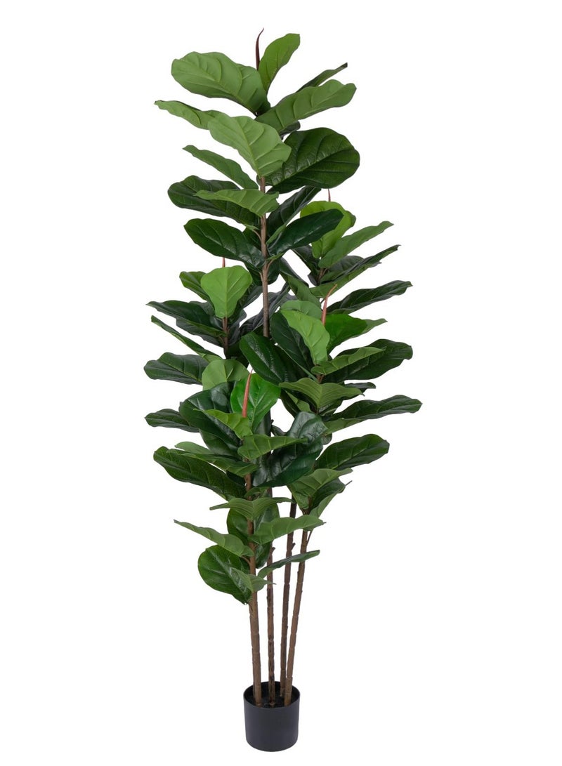 Arabest Faux Fiddle Leaf Fig Tree 6 FT - Artificial Ficus Tree with Tall Artificial Plants Large 69 Fiddle Leaves - Lifelike Fake Trees for Home Decor Living Room Indoor Outdoor - Image 3