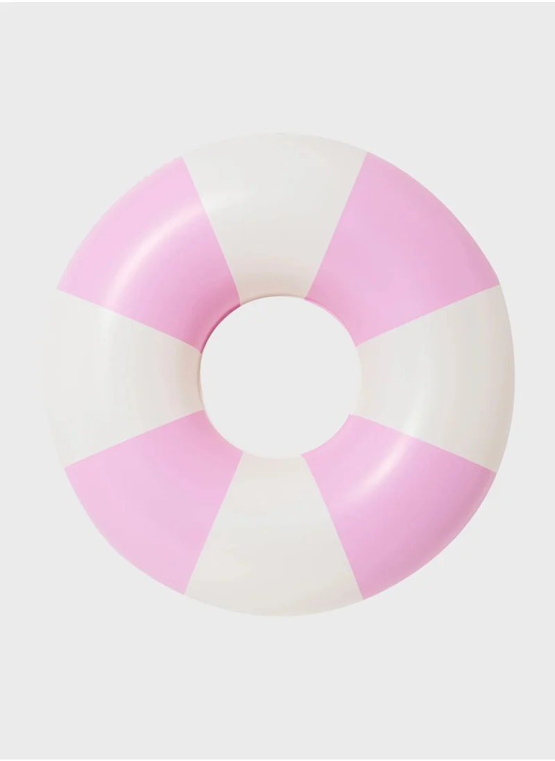 SUNNY LIFE Tube Pool Ring Bubblegum Pink Stripe