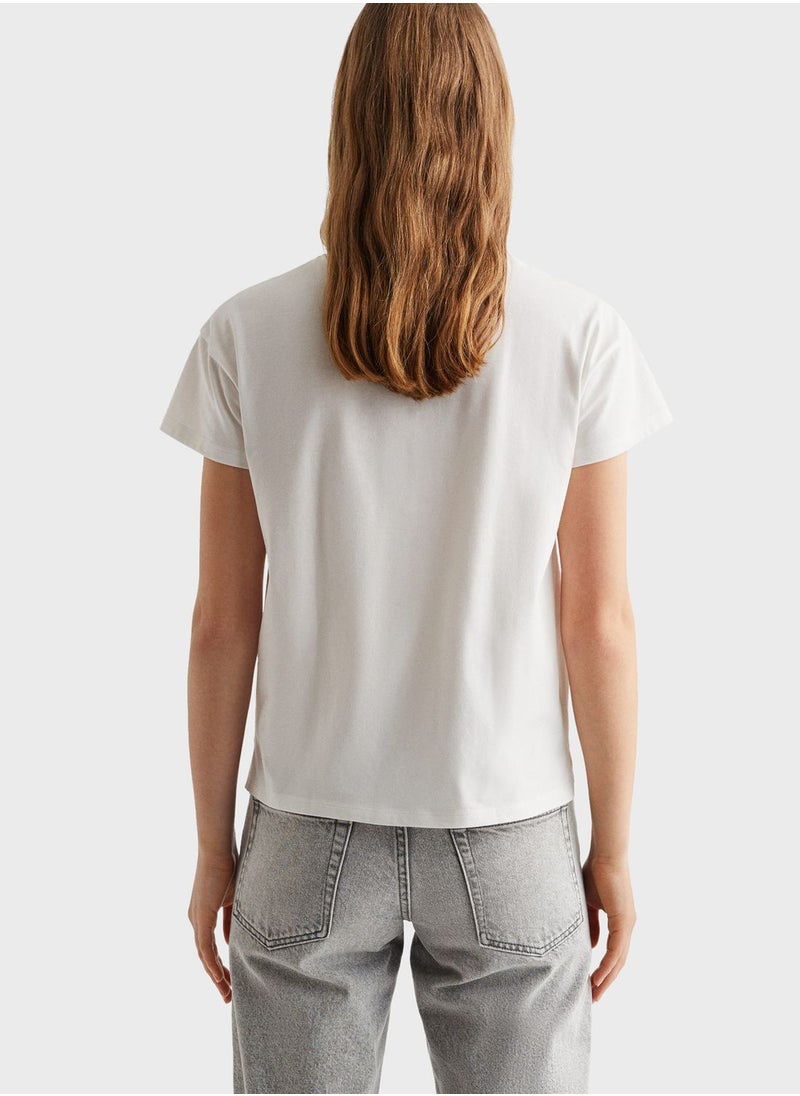 MANGO - Youth Slogan Print T-Shirt - Image 1