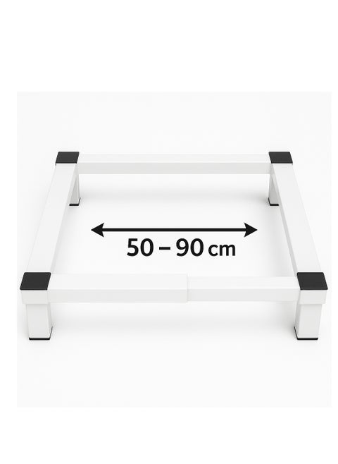 Refrigerator/Washing Machine Adjustable Stand White 90x90cm