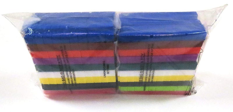 hand2mind Interlocking UniLink Math Linking Cubes, Plastic Cubes, Color Sorting, Connecting Cubes, Math Manipulatives, Counting Cubes for Kids Math, Math Cubes, Counters for Kids Math (Set of 1000) - Image 3