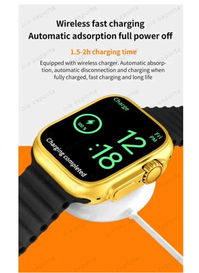 Ultra - Smart Watch T10 ULTRA Series 8 Health Fitness Tracker Sport Watch 49MM-Black - Image 1