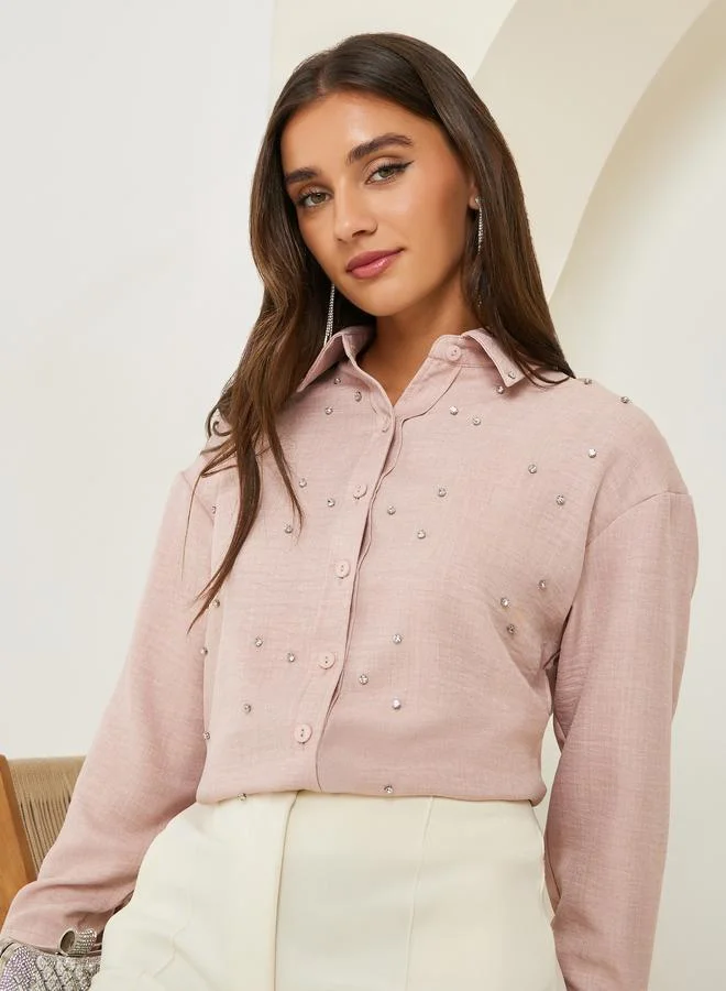 ستايلي بلوزة طويل مزين