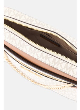 Michael Kors Women Brand Logo Crossbody Bag 16 H x 24 L x 5,5 W cm, Cream  - Image 4