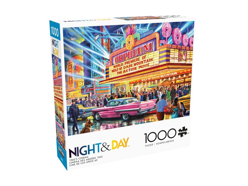 Buffalo Games - Night and Day - Steve Crisp - 1960's Cinema - 1000 Piece Jigsaw Puzzle for Adults - Challenging Puzzle Perfect for Game Nights - Finished Size is 26.75 x 19.75 - Image 3