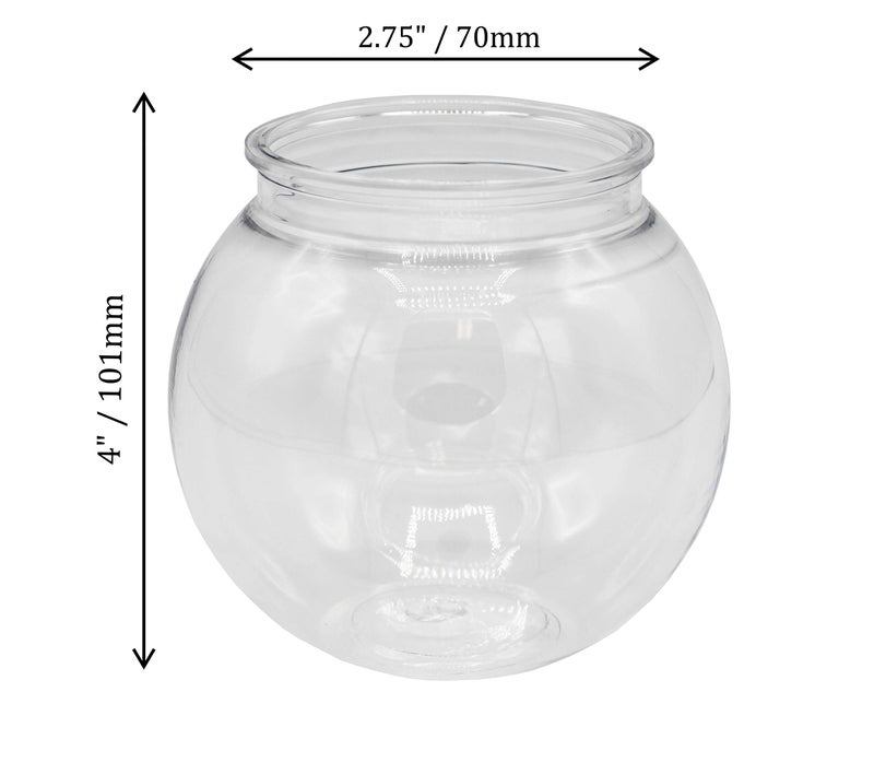 Creative Hobbies - 12 Pack - 4 Inch (100mm) Ivy Bowls Clear Plastic Shatterproof - Great For Fishbowl  Carnival Games  Candy  Party Favors  Table Centerpieces  Vase  Drinks - Image 4