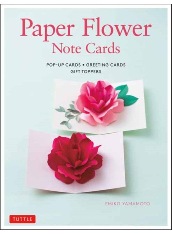 Paper Flower Note Cards Pop up Cards Greeting Cards Gift Toppers - Hardback