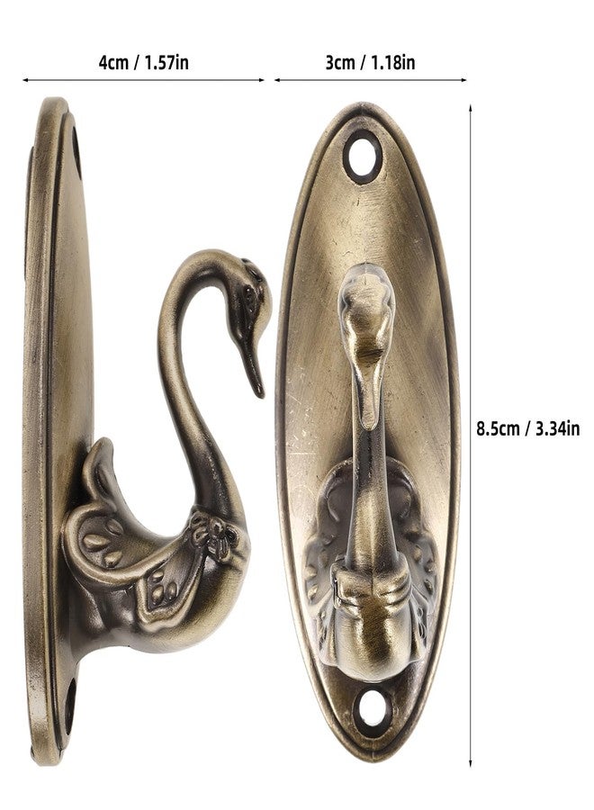 VORCOOL Pair of Swan Style Drapery Curtain Holdbacks Tieback Hooks (Bronze) - Image 4