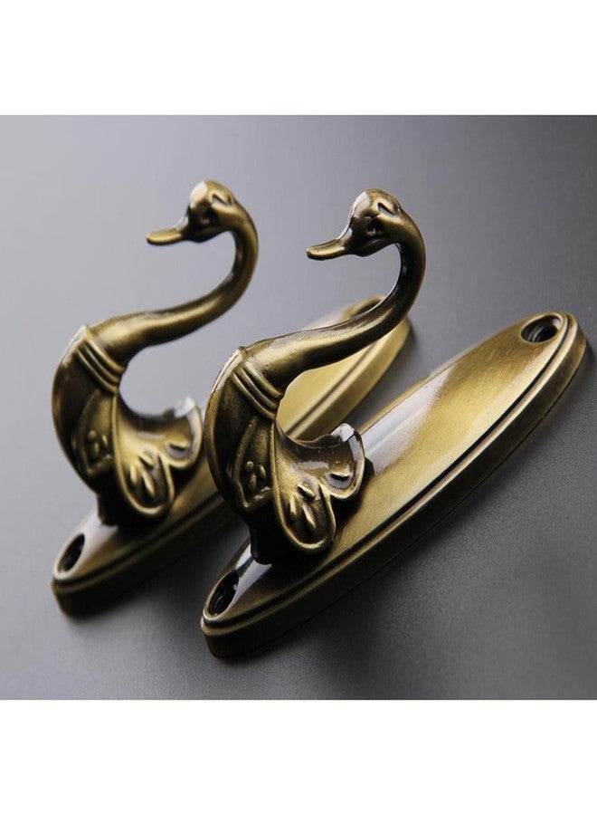 VORCOOL Pair of Swan Style Drapery Curtain Holdbacks Tieback Hooks (Bronze) - Image 5