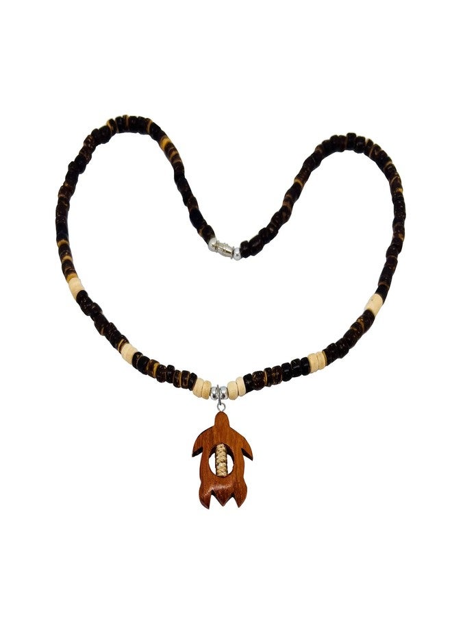 Zero Gravity Hawaii Hawaiian Honu Turle Pendant with Dark Brown Coconut Necklace - Image 1