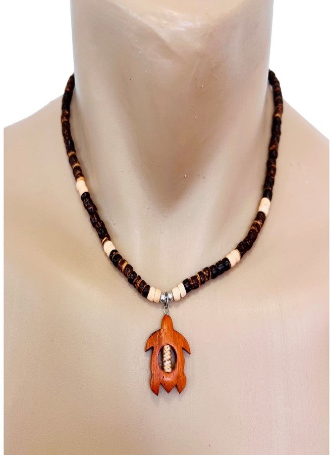 Zero Gravity Hawaii Hawaiian Honu Turle Pendant with Dark Brown Coconut Necklace - Image 2