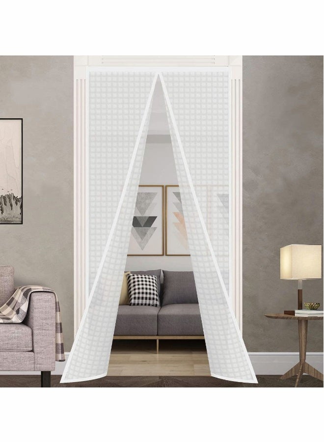 Insulated Door Curtain Thermal Magnetic Self Sealing Door Screen Winter Stop Draft Keep Cold Out Door Cover - Image 1