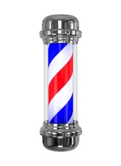LA PERLA TECH  Barber Pole Light Outdoor Barber Pole Light Rotating & Illuminated Hair Salon Sign Large Retro Style Waterproof Wall-Mounted Lamp LED Red White Blue Stripes 71*23*32  - Image 1