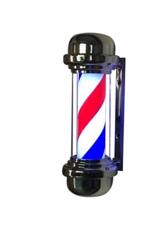 LA PERLA TECH  Barber Pole Light Outdoor Barber Pole Light Rotating & Illuminated Hair Salon Sign Large Retro Style Waterproof Wall-Mounted Lamp LED Red White Blue Stripes 71*23*32  - Image 2