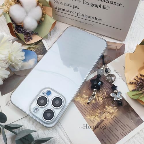cioatu Homvog 1-4PCS Cute Phone Charms Aesthetic Y2K Cell Phone Charms Strap Strawberry Butterfly Star PhoneCharm Y2K Accessories for Bag Keychain Airpods Camera Pendants Decor (2x White Cloud Star) - Image 3